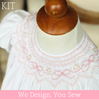 Bishop Roses & Ribbons Cut, Sew, Pleat Kit