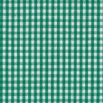 Kelly green and white gingham check fabric, small uniform grid pattern