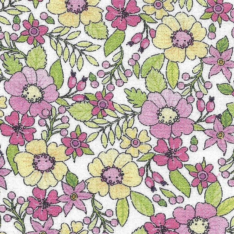 Pink and Yellow Tropical Floral