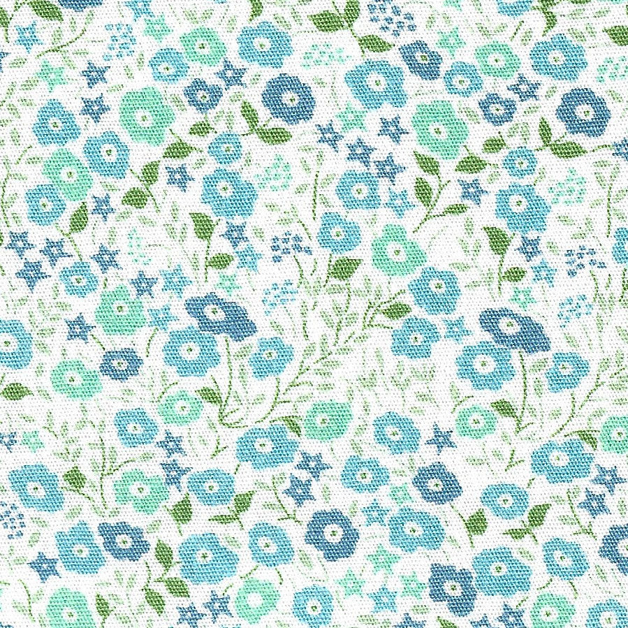Remnant: 1/4 yd Blue Floral 2766