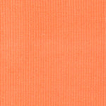 Close-up of solid orange corduroy fabric with fine vertical ribbed texture