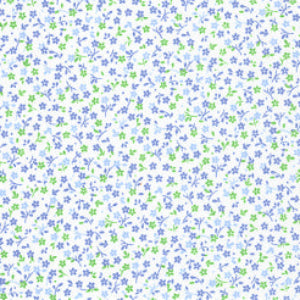 Blue Green Tiny Floral
