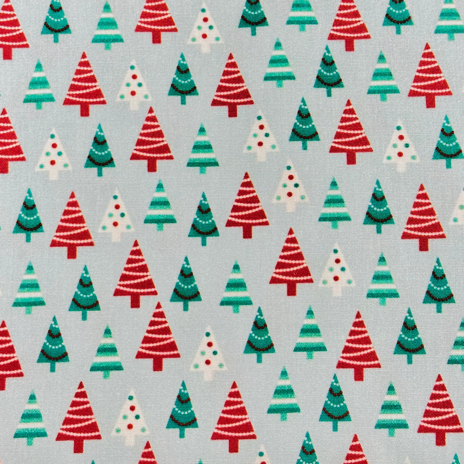 Holiday Trees on Blue