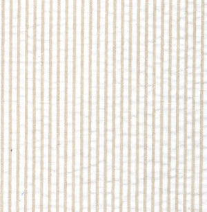 Remnant: 3/8 yd Seersucker Stripe - 100% Cotton - Khaki
