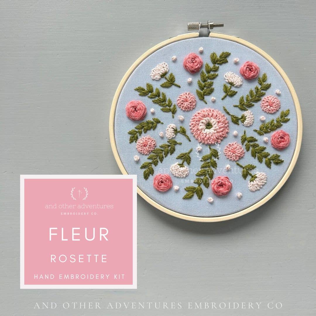 Hand Embroidery Kit - Fleur in Rosette