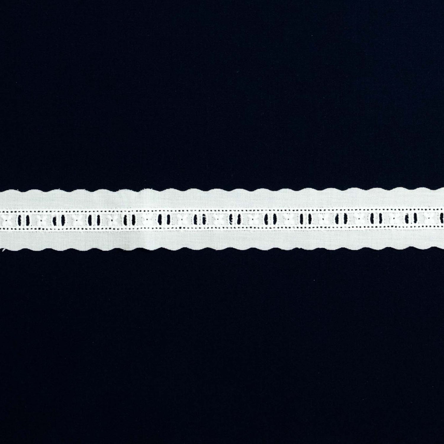 Swiss Embroidered Beading 59182 White