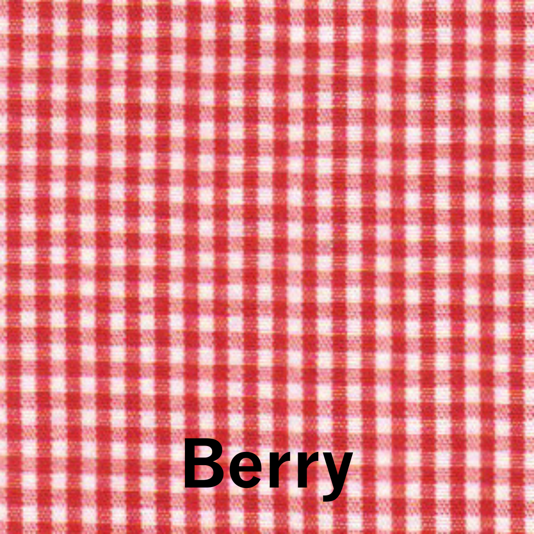 Remnant: 1/3 yd Gingham 1/16"  - Berry