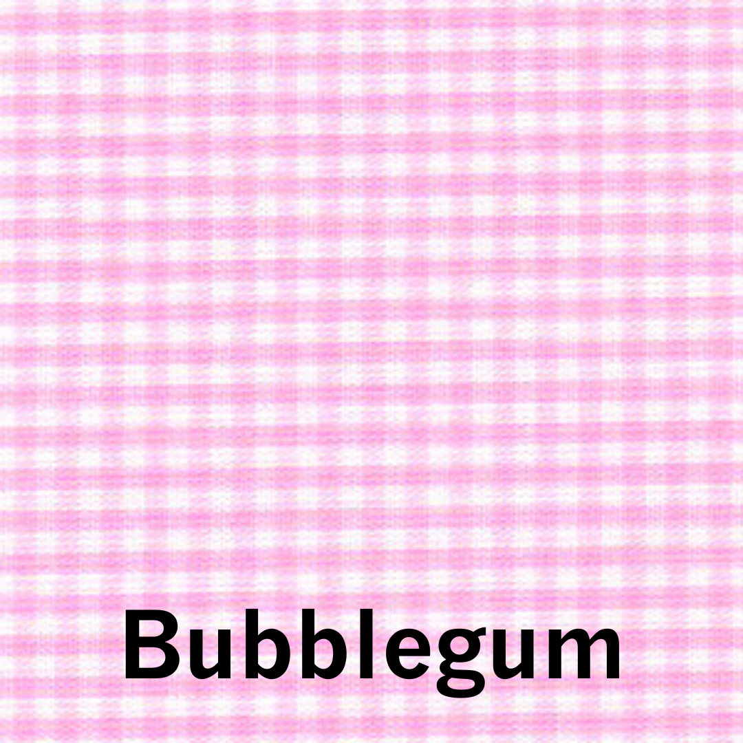 Remnant: 1/2 yd Gingham 1/16" - Bubble gum