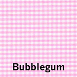 Bubblegum pink and white small gingham check cotton fabric swatch