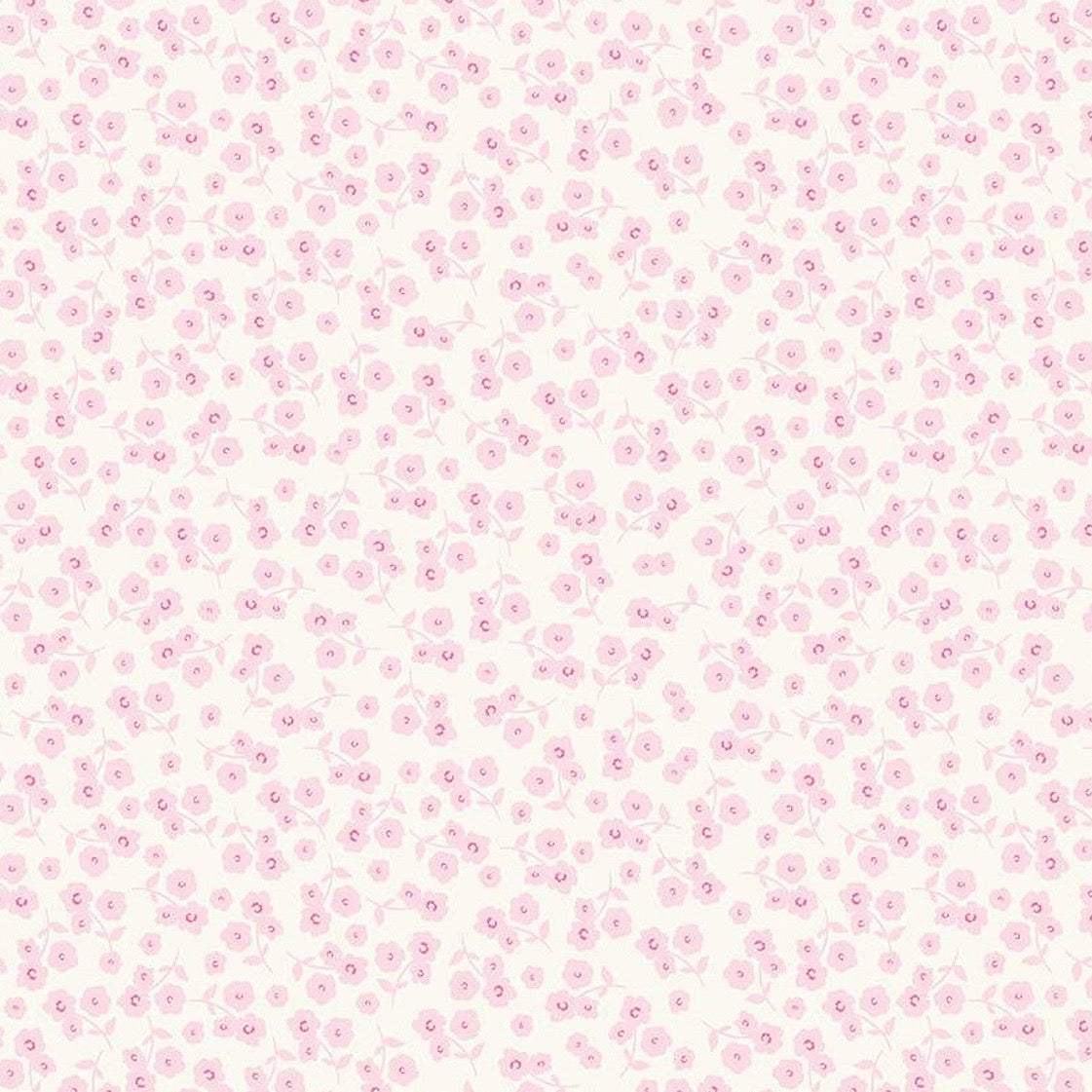 Remnant: 1 5/8 yd Picnic Florals Ditsy Carnation