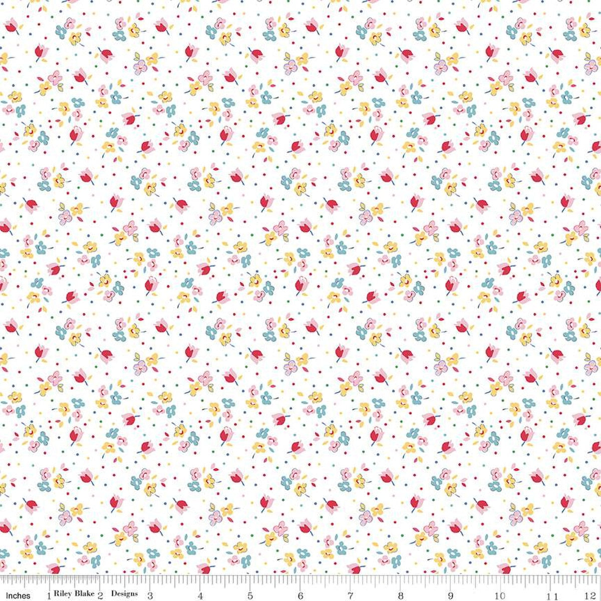 Simple Pleasures Calico Sweet Rose White