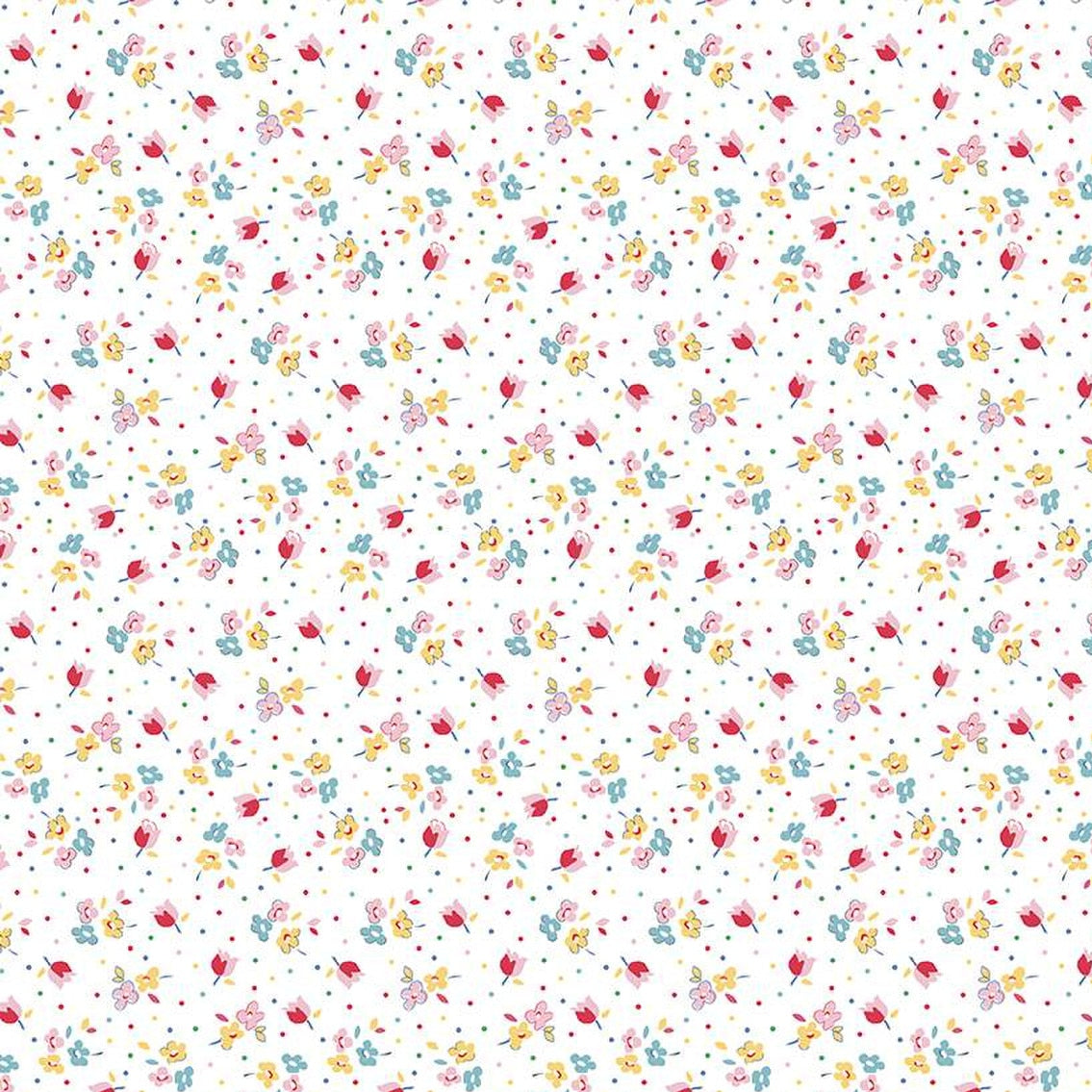 Simple Pleasures Calico Sweet Rose White