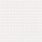 White fabric with small red and green polka dots in a Swiss dot pattern