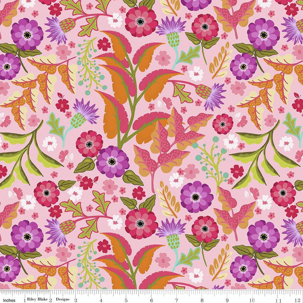 Zinnias Floral Pink