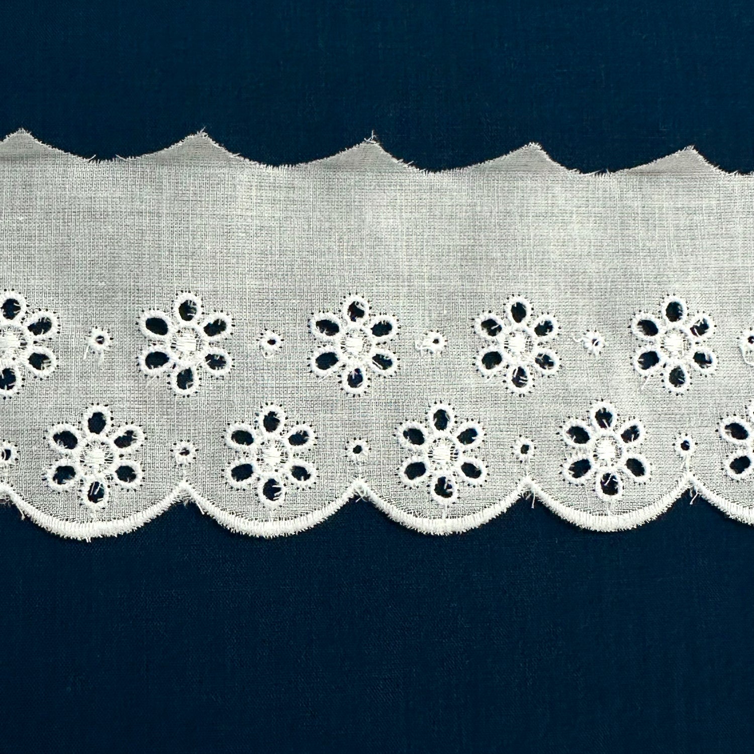 Embroidered Eyelet Edging Floral
