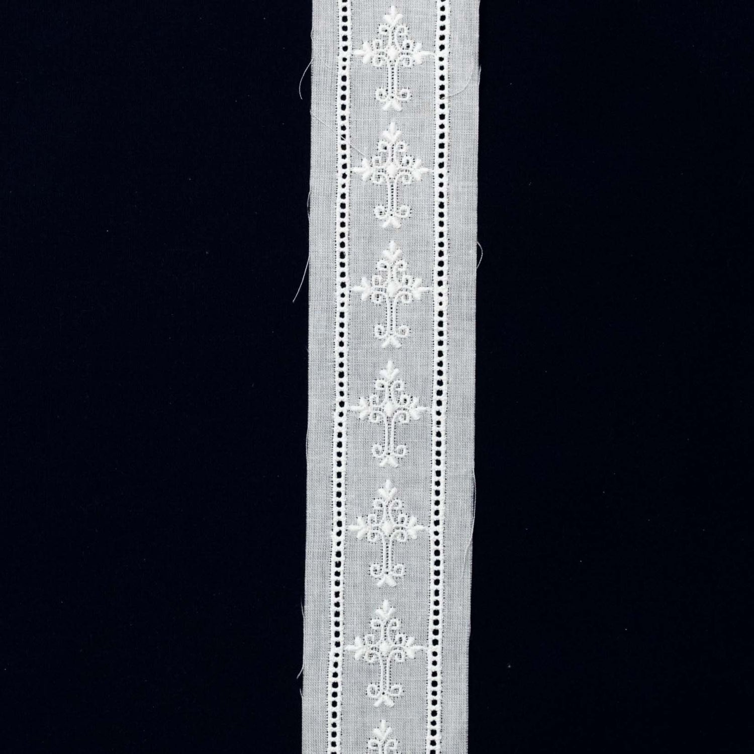 Swiss Embroidered Insertion Crosses