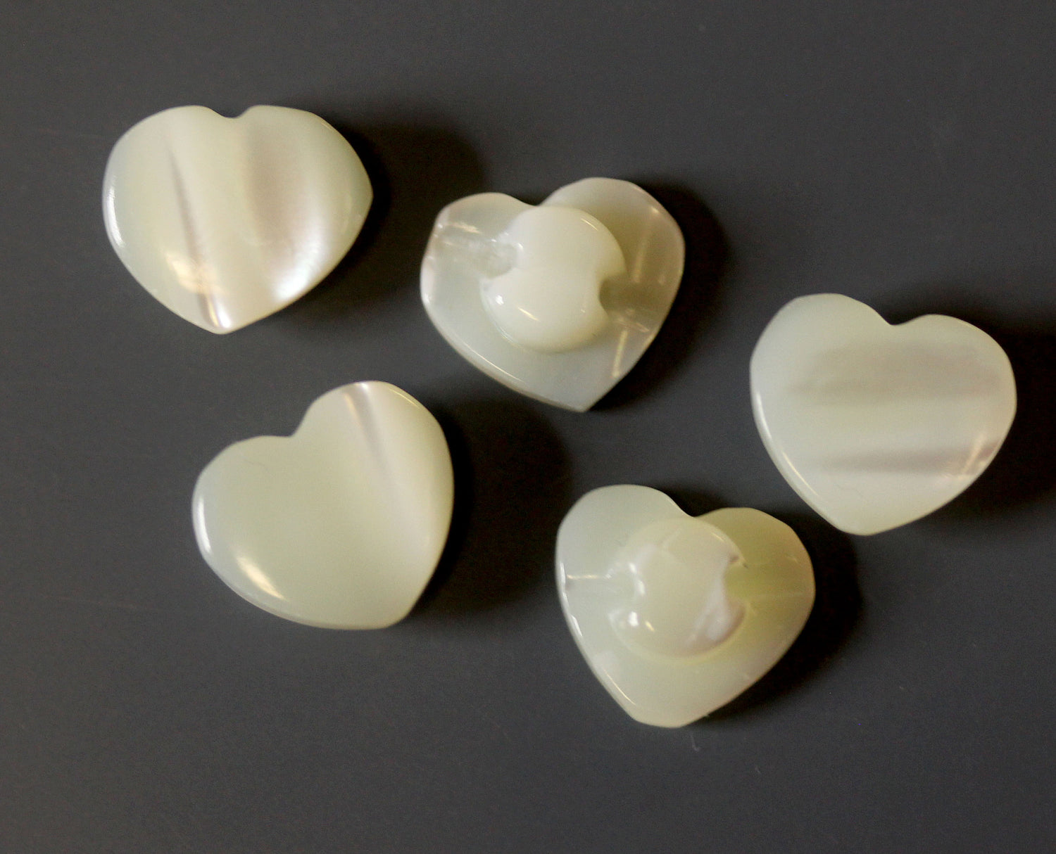 Shank Heart Mother of Pearl Button