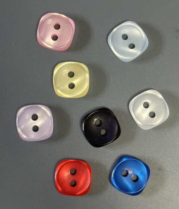 Square Plastic Rimmed Button