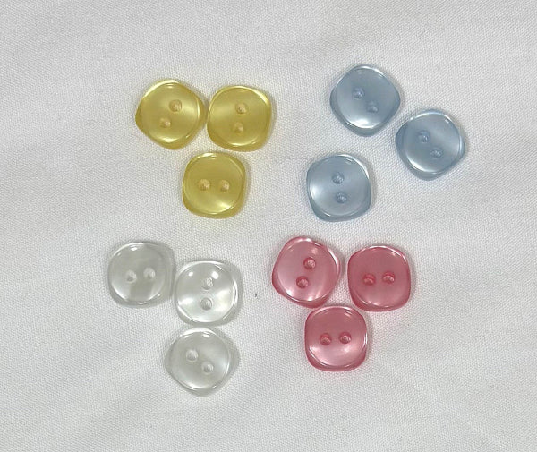 Square Plastic Rimmed Button