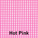 Hot pink and white gingham check fabric, 1/16 inch scale pattern