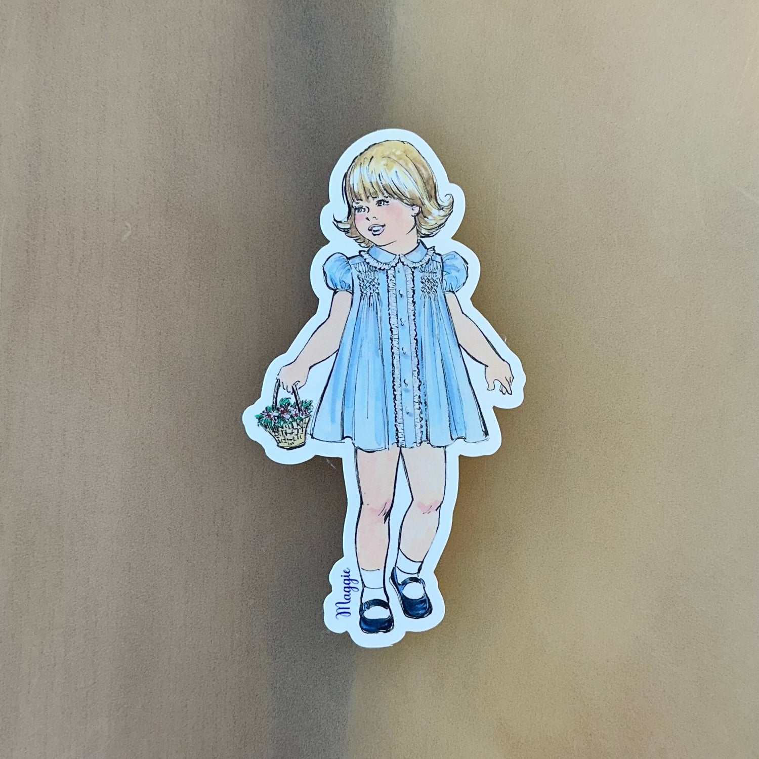 Maggie Original Watercolor Art Sticker