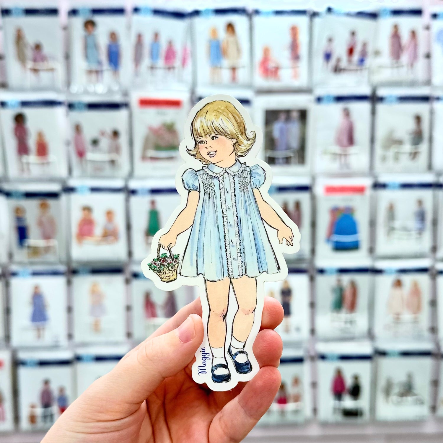 Maggie Original Watercolor Art Sticker