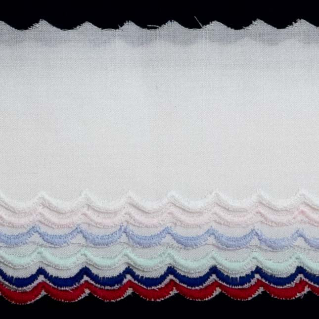 Swiss Embroidered Edging Scalloped 67526