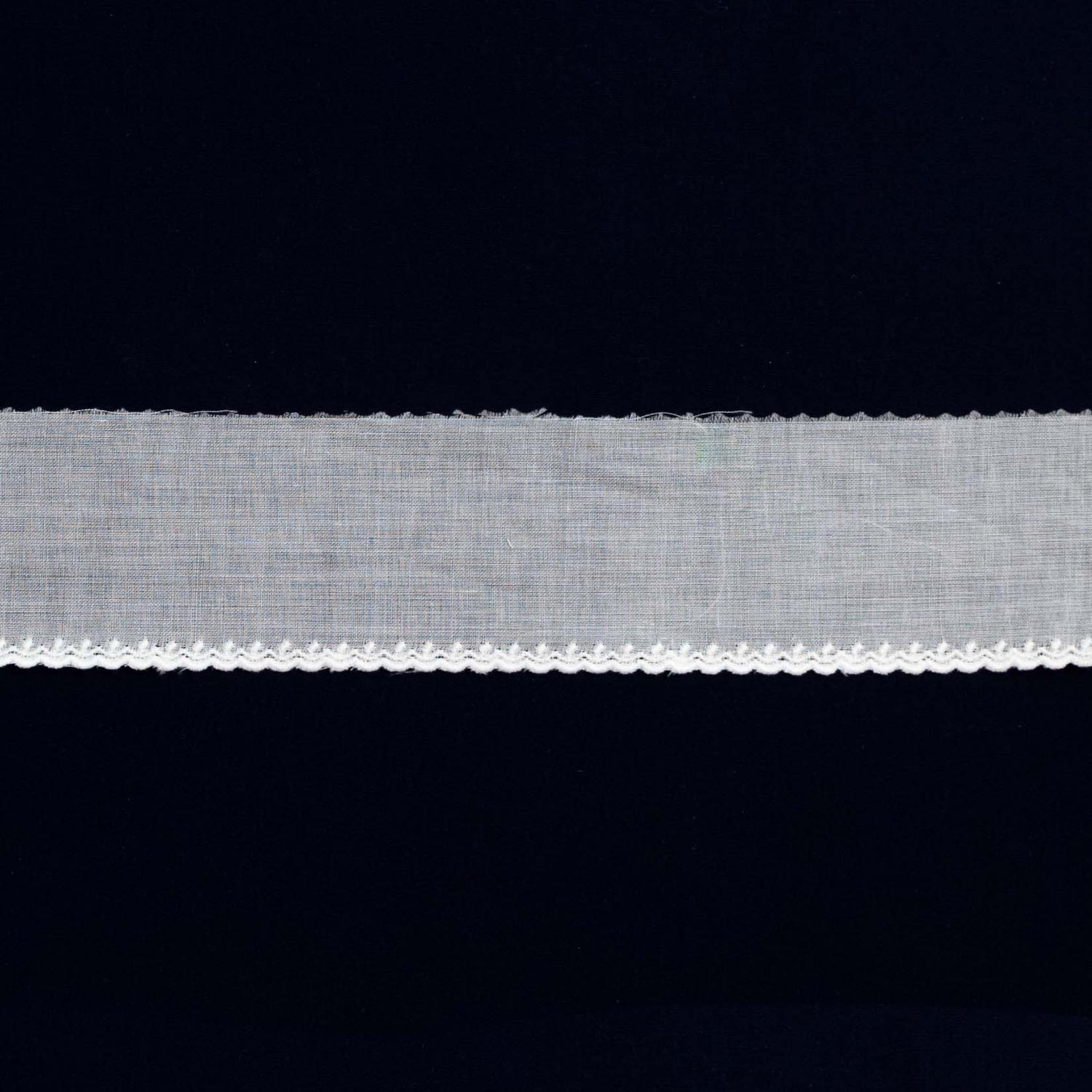 Swiss Embroidered Edging 100131 White
