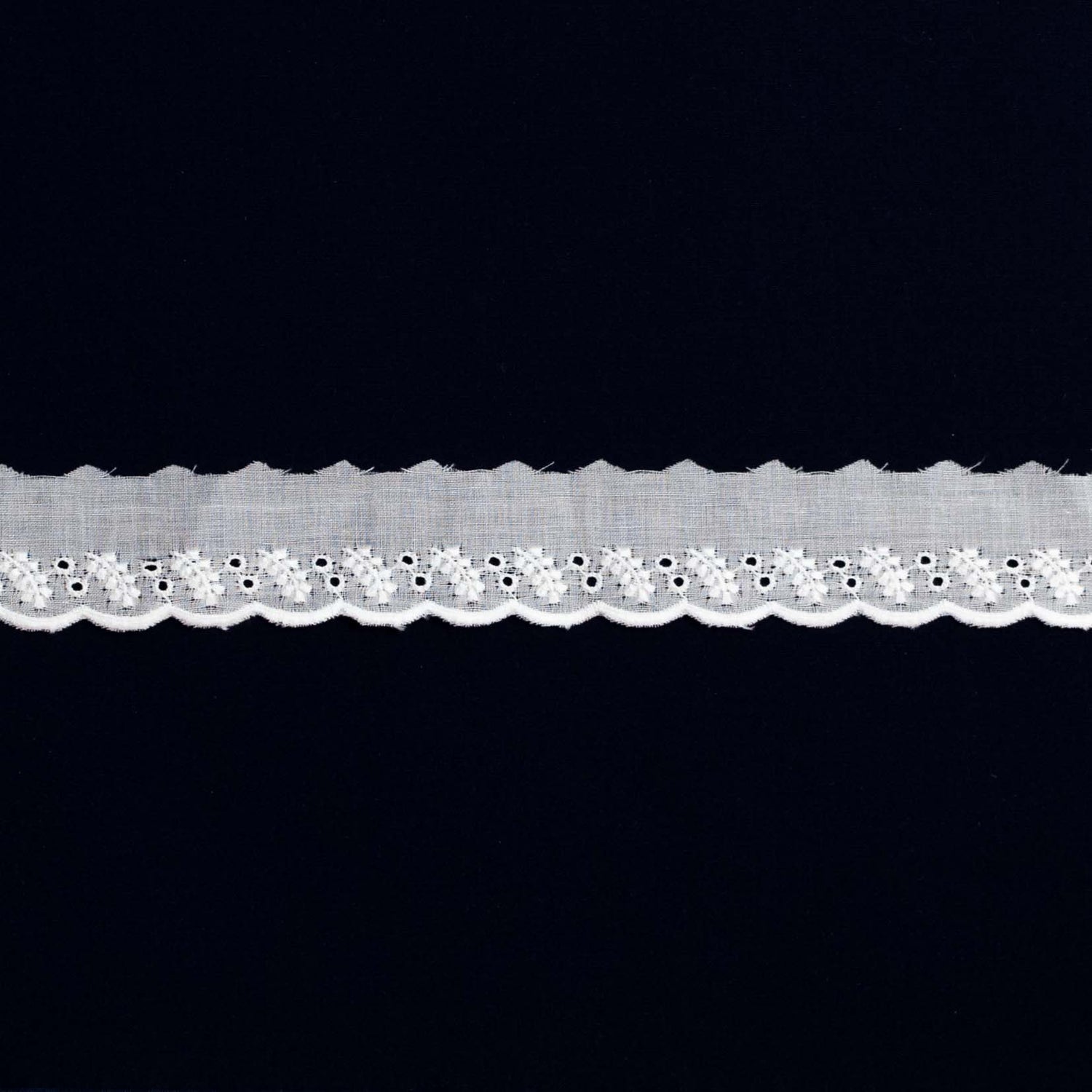 Swiss Embroidered Edging 3795 White