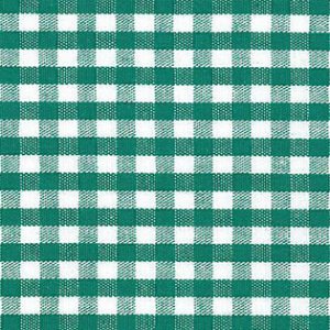Kelly green and white 1/8 inch gingham check woven cotton fabric