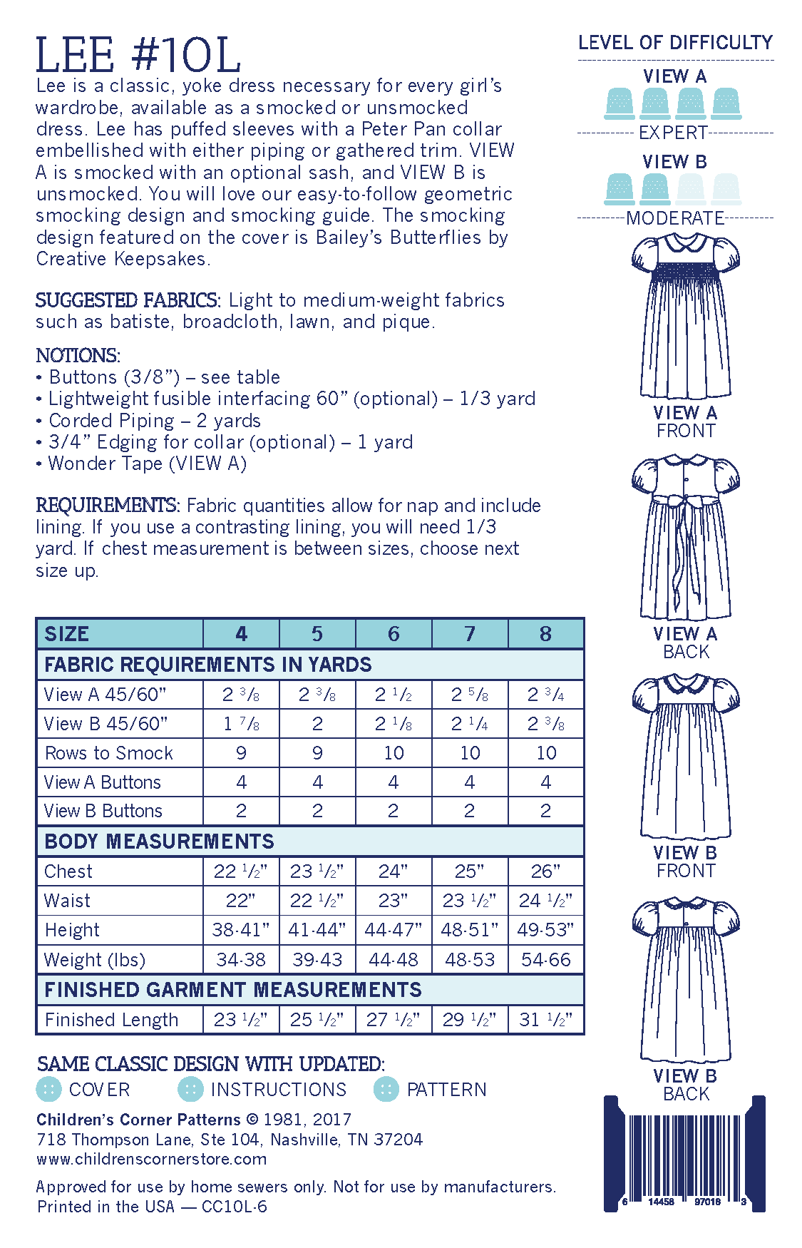 Children's Corner Patterns Lee 