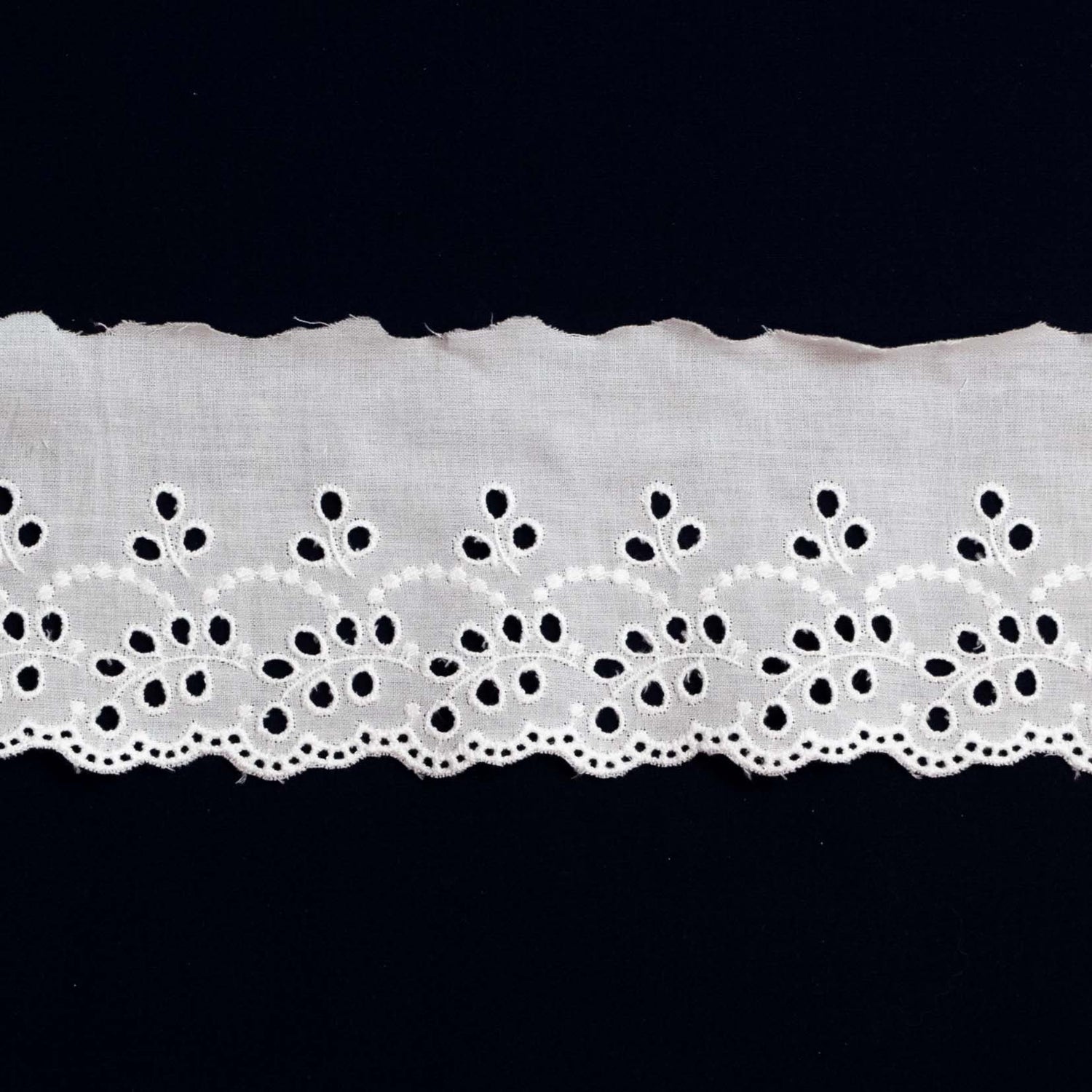 Embroidered Eyelet Edging 5738 White