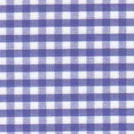 Purple and white 1/8 inch gingham check woven cotton fabric remnant