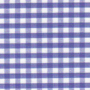 Purple and white 1/8 inch gingham check woven cotton fabric remnant