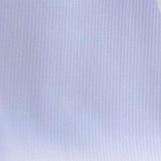 Light blue fabric with subtle thin vertical stripes, soft woven texture