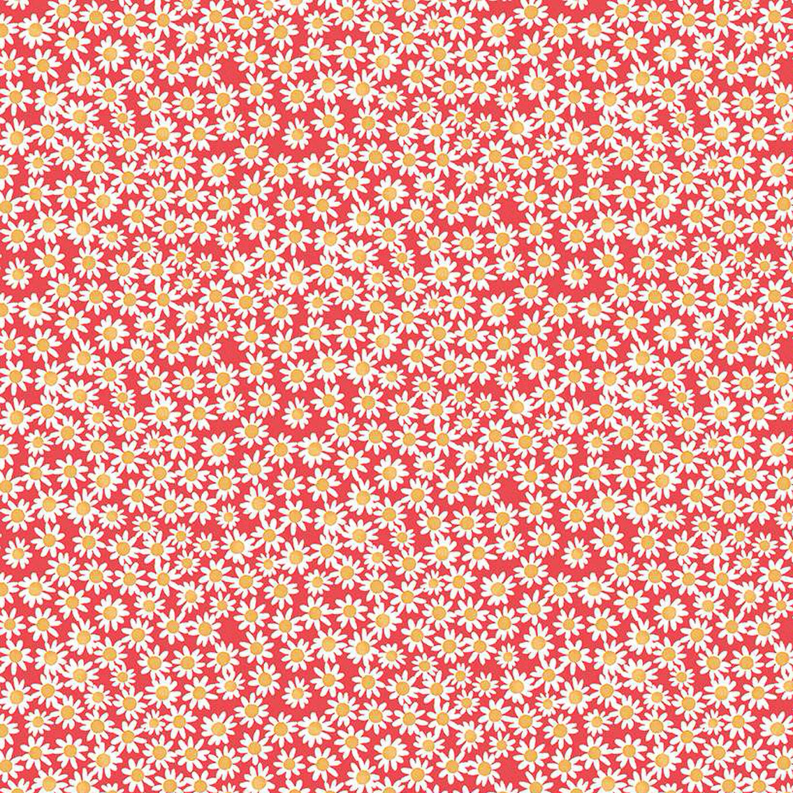 Floral Charms Daisies Raspberry