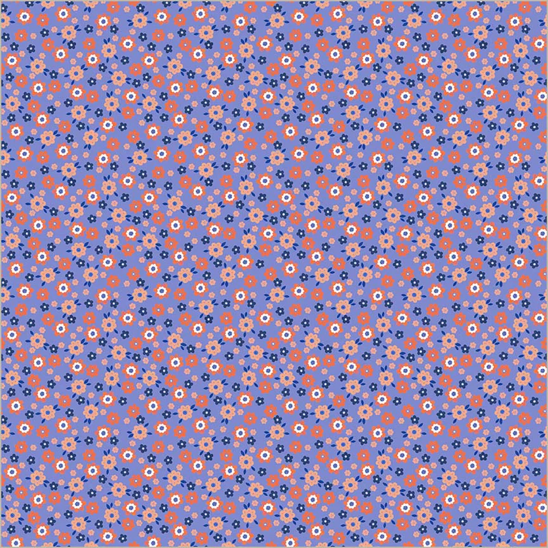 Folky Chicken Floral Cobalt