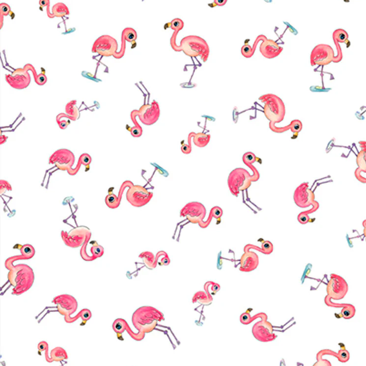 Tossed Flamingos