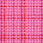 Pink and red houndstooth plaid flannel fabric with bold tartan grid lines