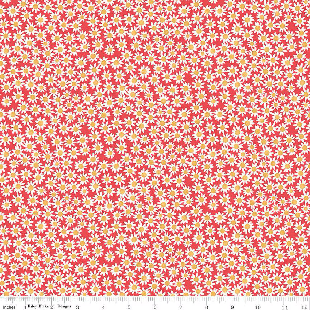 Floral Charms Daisies Raspberry