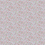 Light blue cotton fabric with small pink floral ditsy print and green leaves