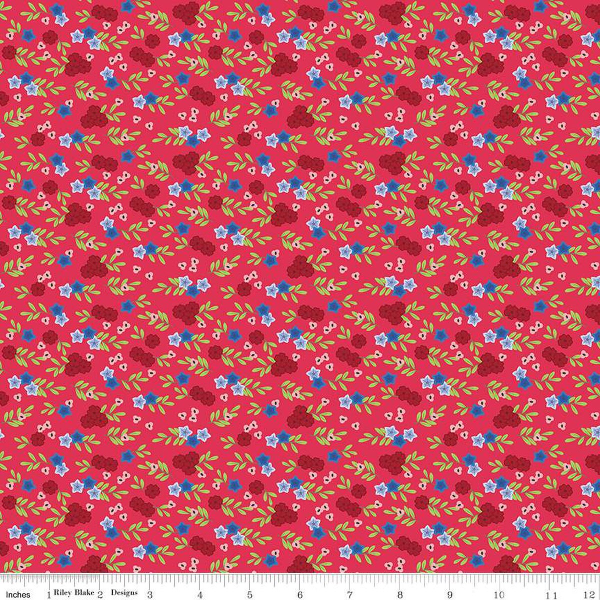 Cloudburst Floral Red