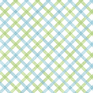 Flannel Peas in a Pod Blue Plaid