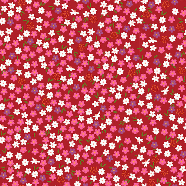 Knit Red Bloom