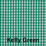 Kelly green and white gingham check fabric, small 1/16 inch pattern
