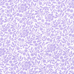 Liberty of London Mary Crane B fabric in lavender floral vine pattern on white