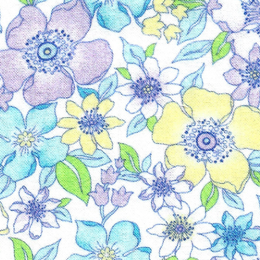Seersucker Floral Blue