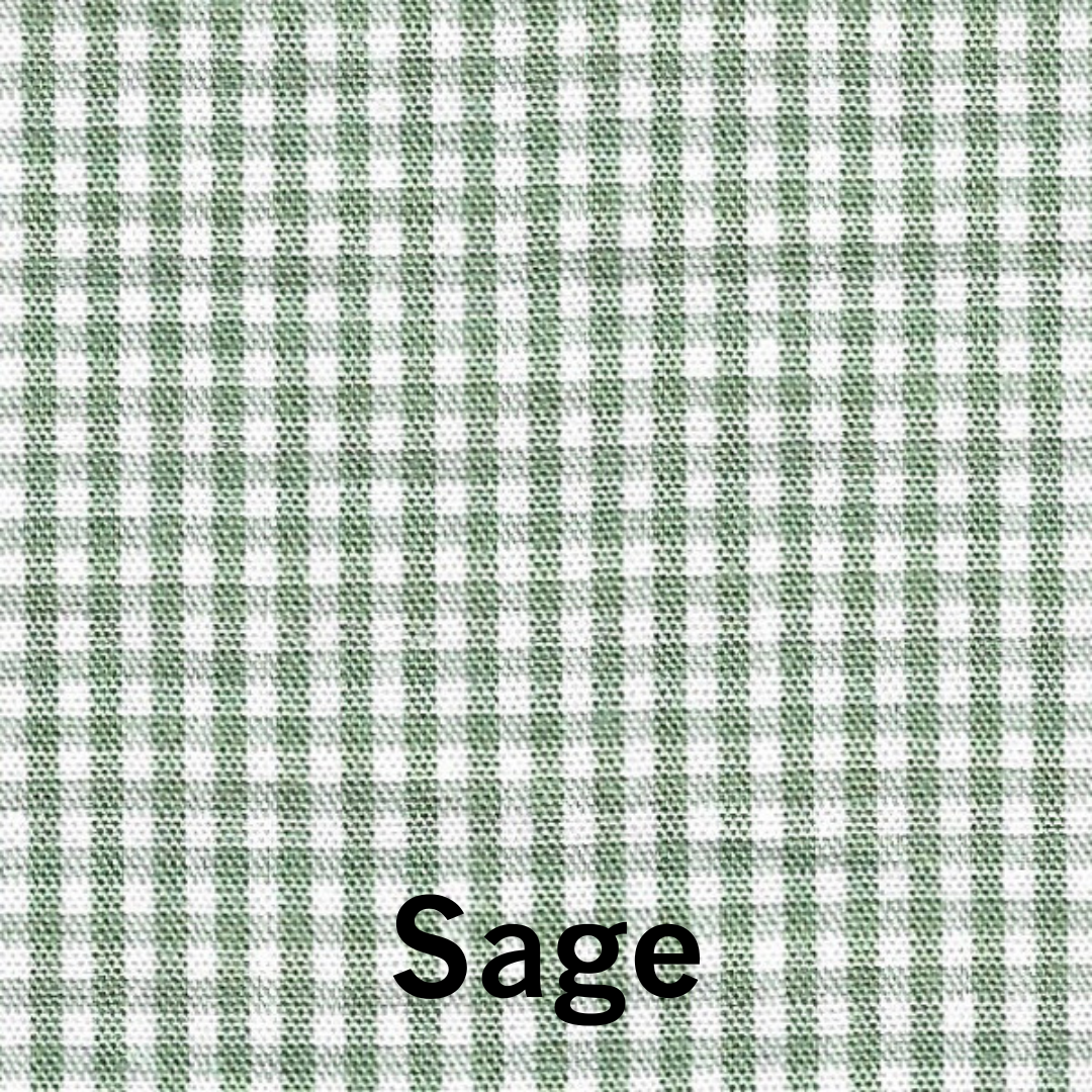 Remnant: 1/2 yd Gingham 1/16" - Sage