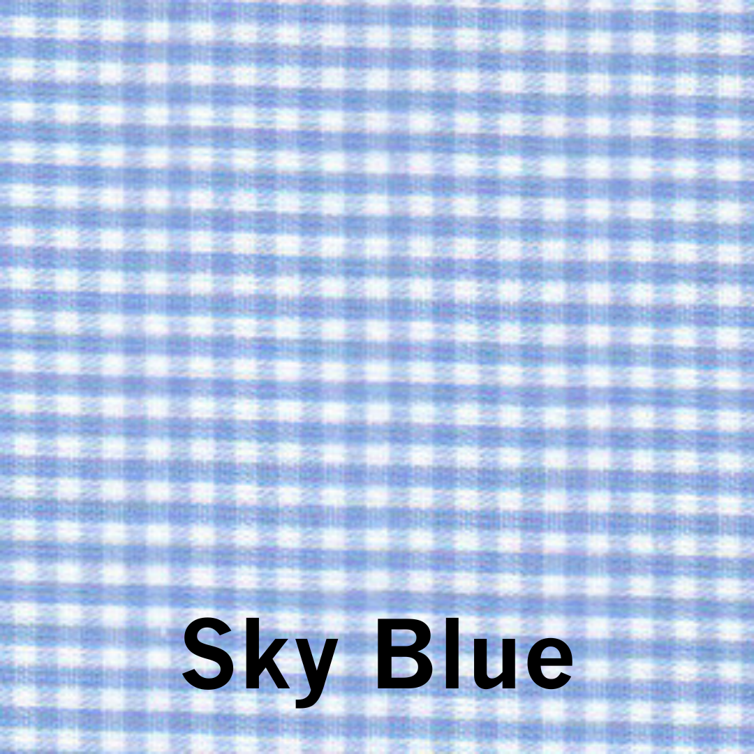 Remnant: 3/4 yd Gingham 1/16" - Sky Blue