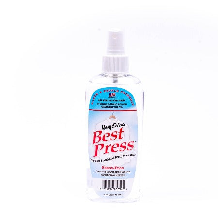 Mary Ellen's Best Press scent-free spray starch in clear 6 oz spray bottle